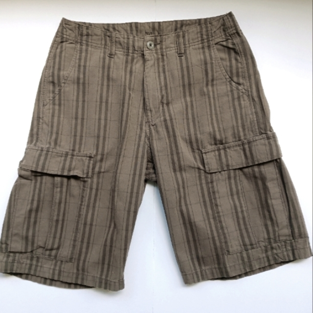 PATAGONIA Men's 30W Cargo Shorts Olive Plaid
